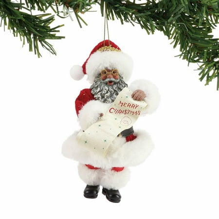 Africa Christmas Ornament Possible Dreams Merry Christmas African American Santa Ornament 6003868 New ()