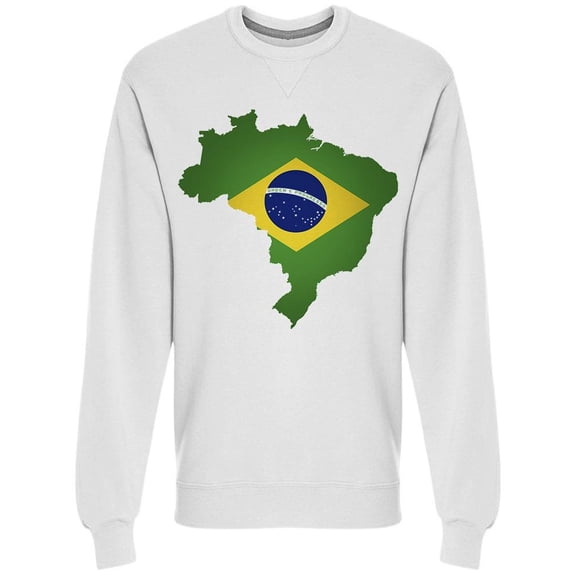 National Flag Brazil Sweatshirt Men -Image by Shutterstock, Male x-Large