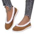 thumbnail image 2 of YOUYEDIAN Loafers for Women Fall Winte Fleece Lined Comfortable Warm Slip On Flats Casual Fuzzy Soft Shoes, 2 of 5
