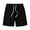 Black, variant on Waffle Knit Bermuda Shorts Women Elastic Waisted Drawstring Wide Leg Straight Knee Length Bottoms Quick Dry Breathable Summer Casual Shorts with Pockets
