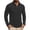 #02 Black, variant on Men's Quarter Zip Mock Neck Pullovers, Regular Fit Stretch Soft Raglan Sleeve Tops, Active Casual Wear Dark Gray Sizes S-3XL