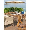 thumbnail image 5 of Outdoor Tablecloths with Umbrella Hole & Zipper, Texas Star Vintage 60 x102 Inch Rectangle Tablecloths, Berry Yellow Brown Wooden Waterproof Table Cloth, Patio/Pool/Picnic Table Covers, 5 of 8