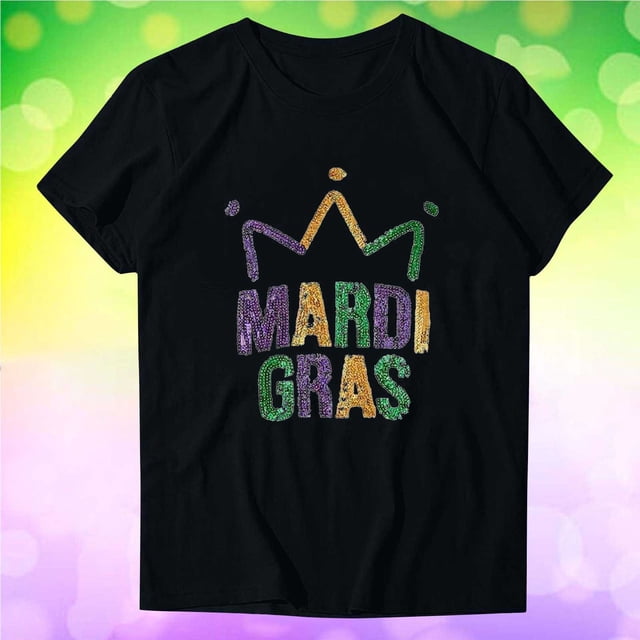 TIMIFIS T-Shirts pour Femmes Été Décontracté Coupe Classique Manches Courtes Col Rond T-Shirt Ample Imprimé Graphique Carnavals Tee