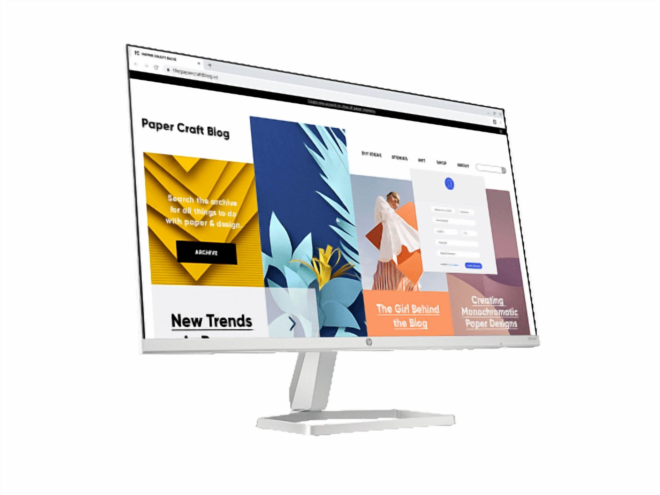 HP Series 5 23.8 Inch FHD White Monitor, IPS LCD Display, 1920 x