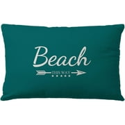 Beach Decor Pillow Covers with Quotes Teal Green Summer Holiday Home Pillowcases