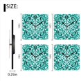 thumbnail image 3 of Square Wall Clock,Mandala On Turquoise BackgSquare,Silent Non-Ticking Wall Clock Decor for Home Office Kitchen Living Room Bedroom(14inch), 3 of 4