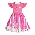 thumbnail image 5 of Generic Girls Colorful Sprinkles Dots Dresses Toddler Flutter Short Sleeve Dress Summer Casual Dresses for 3-14 Years, 5 of 5