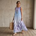 thumbnail image 3 of Xixirimido Lavender Cherry Blossom Print Women Maxi Dresses Casual Summer Dresses Tank Long Flowy Sleeveless Sundresses with Pockets Beach Vacation Outfits, X-Large, 3 of 7