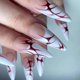 thumbnail image 1 of Uñas Postizas BABALAL Largas Estileto con Llama Blanca 24 Piezas, 1 of 7