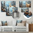 thumbnail image 4 of Designart "Alpaca Blue horizon I" Animals Metal Art Living Room, 4 of 5