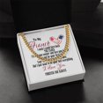 thumbnail image 4 of To My Fiance I Want To Be Your Last Everything Cuban Link Chain Necklace, Cuban Link Chain, Stainless Steel or Yellow Gold, Message Card & Gift Box, 4 of 5