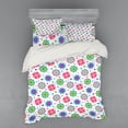 thumbnail image 2 of Ambesonne Retro Bedding Set 3 Pcs, Chamomiles and Hearts, Twin XL, Multicolor, 2 of 3