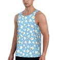thumbnail image 2 of Fotbe Blue Popcorn Pattern Men's Quick Dry Workout Tank Top Gym Muscle Tee Fitness Bodybuilding Sleeveless T Shirt Breathable Workout Shirt-XX-Large, 2 of 9
