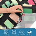 thumbnail image 5 of Yayeee Kitchen Curtains Tier Set of 2 Light Filtering 57"x24" Over Sink Window Panels, Green Block Pattern, 5 of 7