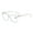 Transparent, variant on Thick Oversize Square Transparent Reading Glasses for Women and Men, Blue Light Blocking Spring Hinge Readers