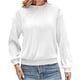 thumbnail image 4 of Ailaofu Womens Tops Trendy Dressy Casual Long Sleeve Crewneck Basic T Shirts Solid Loose Textured Blouses Outfits, 4 of 4