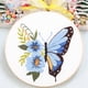 thumbnail image 3 of Kits Bordado Punto Cruz Estampados Mariposas Con Hilo Color Aro 30x30cm, 3 of 9