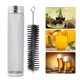 thumbnail image 2 of Filtro de malla para elaboración de cerveza de acero inoxidable 304 con cepillo de limpieza, filtros para fermentación de vino y jugo, 2 of 7