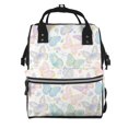 thumbnail image 1 of Fotbe Colorful Butterfly Mochila Maternidad - Lona de Sarga Impermeable, Mochila de Pañales de Gran Capacidad con Múltiples Bolsillos y Correas Ajustables, 1 of 6