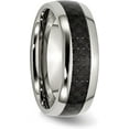 thumbnail image 5 of Chisel Stainless Steel Polished with Black Carbon Fiber Inlay 8.2mm Band - Ring Size 7.5, 5 of 8