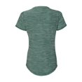 thumbnail image 3 of Adidas - Women's Mèlange Tech V-Neck T-Shirt - A373 - Collegiate Green Melange, 3 of 3