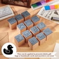 thumbnail image 4 of Duck Wooden Rubber Stamp 1 Inch Square Wooden Stamps with Rubber 32mm/1.3 Inch Thick Vintage Rubber Stamps Small Mini Stamp, 4 of 9