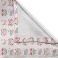 thumbnail image 3 of Ambesonne Cartoon Kitchen Curtains, Night Time Owls Moon Fun, 55"x39", Seafoam Pink and Tan, 3 of 3