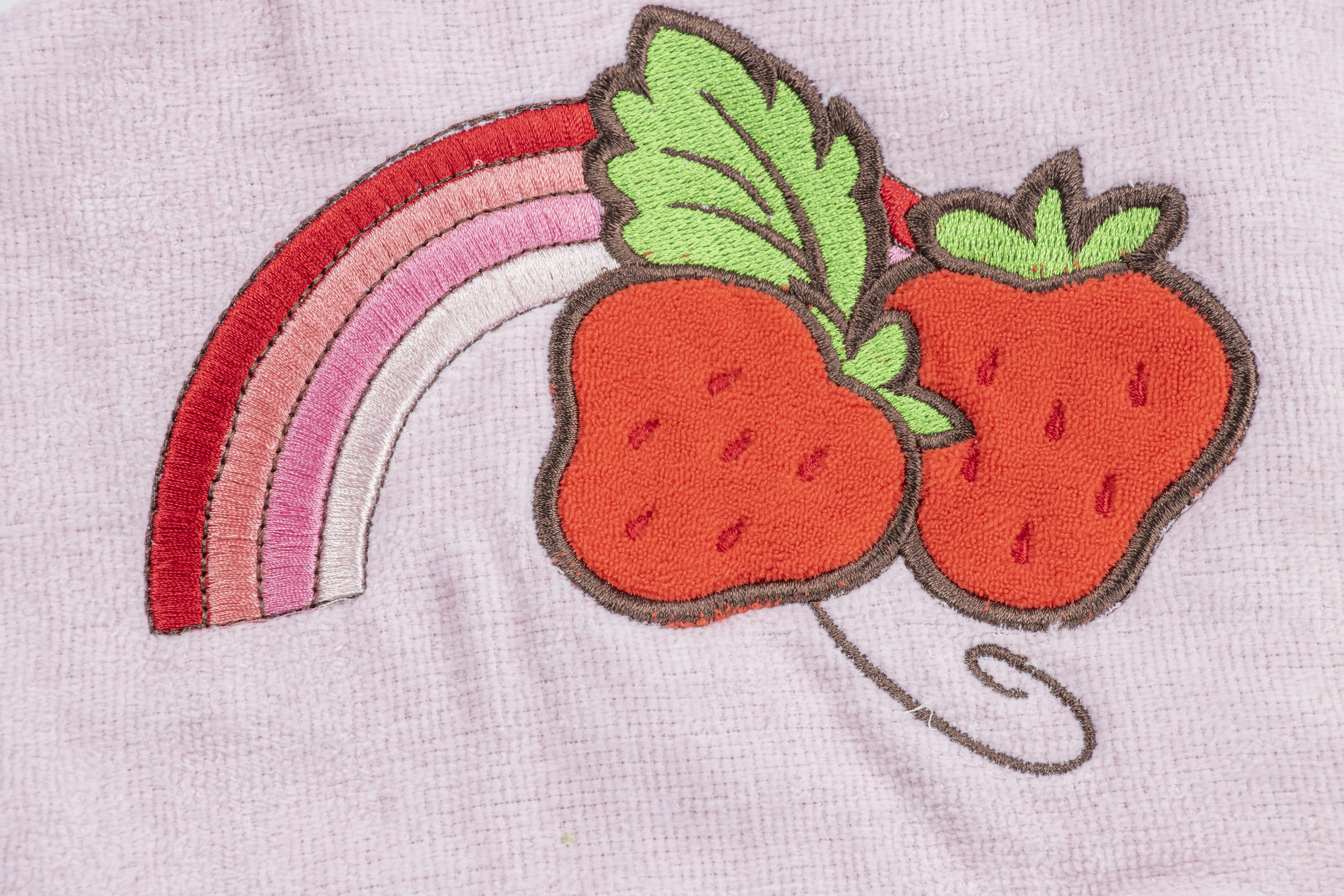 Strawberry Shortcake Rainbows Kids Hooded Towel Wrap, Cotton, Pink, Wildbrain
