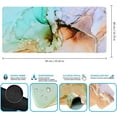 thumbnail image 2 of Extended Gaming Mouse Pad (35.4x15.7 in), Large 3mm Non-Slip Rubber Base Mousepad with Stitched Edges, Waterproof Keyboard Mouse Mat Desk Pad for Work, Game, Office, Home - Abstract Art, 2 of 6