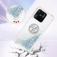 thumbnail image 5 of Glitter Case for Xiaomi Redmi 10C, Bling Sparkle Floating Liquid Soft TPU Cushion Fashion Girly Women Girls Clear with Ring Holder Phone Cover for Xiaomi Redmi 10C  Silver, 5 of 12