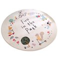 thumbnail image 1 of 36-Inch Round Non-Slip Animal Print Rug for Living Room, Bedroom, Nursery Coffee Table Mat Soft Faux Fur Floor Decor, 1 of 5