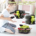 thumbnail image 2 of Remote Control Monster Truck for Kids, 2.4GHz RC Car with 360° Stunts, Spray Mist, LED Lights & Sounds, All Terrain Off-Road Vehicle, Birthday Gift for Boys & Girls Ages 3+（green）, 2 of 7