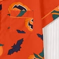 thumbnail image 6 of Hpapadks Toddler Pajamas Kids Halloween Print Short Sleeve Shorts Sleepwear Set Comfort Pjs for Girls Orange 5-6 Years, 6 of 9