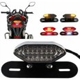 thumbnail image 1 of Luz trasera de motocicleta modificada Luz de freno LED integrada y luz indicadora de señal de giro 16 LED Luces de freno de motocicleta de 12 V Señal de giro Conexión de cinco cables con, 1 of 5