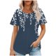 thumbnail image 1 of Tops Cortos para las Mujeres Cuello Redondo Suelto Impreso de Manga Corta, Tops Sueltos para las Mujeres, 1 of 5