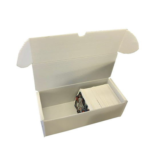 10 Max 550 Count Corrugated Plastic Baseball Trading Card Storage Bo White