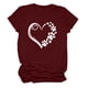 thumbnail image 2 of Fiudx Liquidación de Ofertas Flash Camiseta de Manga Corta Estampada con Cuello Redondo a La Moda para Mujer, Camisetas Holgadas Informales, 2 of 3