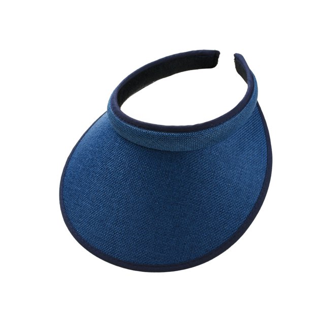 Sonducket Sombreros para el sol Protección Clip-On Gorras Visera de lino Ajustable Grandes aleros Parte vacía Color sólido Regalo deportivo Sombreros azul marino Sonducket AP010232-05