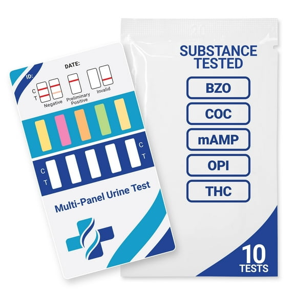 Mintegrity 5-Panel Easy to Use Urine Drug Test Kits Home Use with Marijuana (THC) Drug Test, 10 Pack