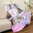 thumbnail image 5 of Custom Blanket with Picture for Couples, Personalized Flannel Throw Blankets,Gifts for Girlfriend Boyfriend Wife Husband Birthday Valentines Christmas, 5 of 6