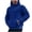 Blue, variant on Men's Fuzzy Fleece Hooded Sweatshirts Fluffy Solid Long Sleeve Hoodie Winter Warm Velvet Pocket Pullover Sweatshirt Gray XXXL
