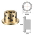 thumbnail image 2 of Uxcell 12mm x 18mm x 15mm Flanged Sleeve Bearings Wrapped Oilless Bushings Brass 2 Pack, 2 of 5