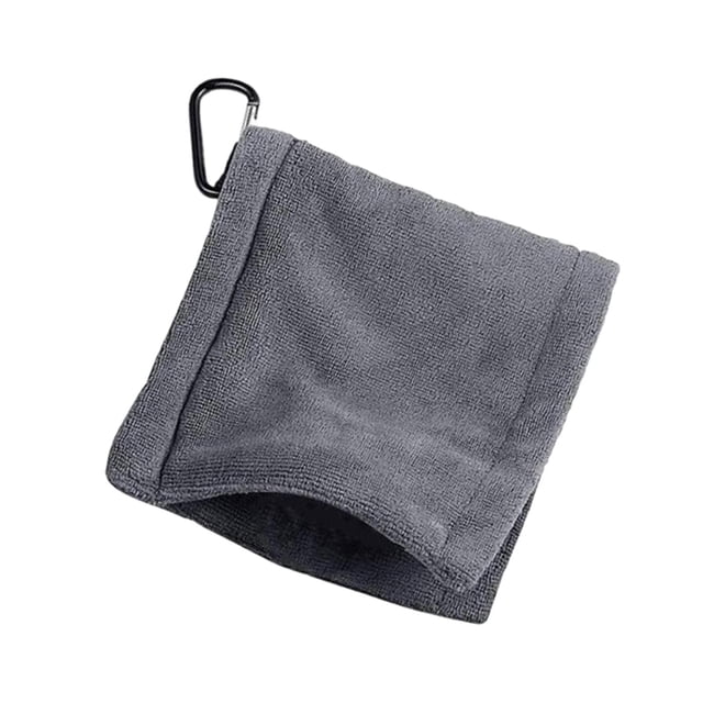 Toalla de limpieza de pelotas de Golf duradera con hebilla colgante, limpiador de pelotas de Golf Unisex, toalla de tela para deportes al aire libre Gris Sunnimix Limpieza de pelotas de golf