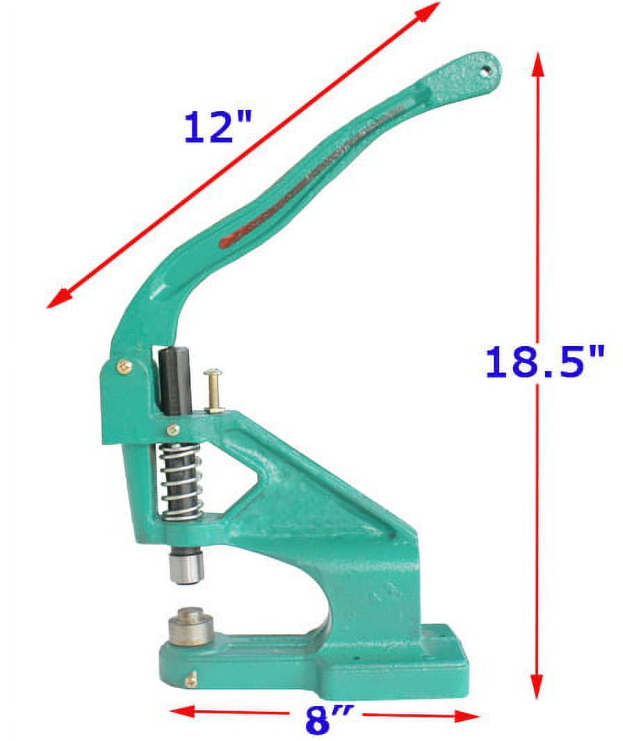 INTBUYING All Metal Manual Grommet Press Machine with 3 Size Die Mould and 1100 Eyelet Banner Supply Kit