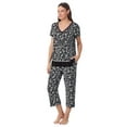 thumbnail image 3 of Layla Women's Sleepwear 2-Piece Knit Short Sleeve Top and Pant Pajama Set, Sizes XS-4X, 3 of 6