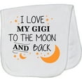 thumbnail image 2 of Inktastic I Love My Gigi to the Moon and Back Baby Burp Cloth, 2 of 3