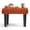 Orange-Square, variant on Small Ottoman Foot Rest with Legs, Rectangular Ottoman Foot Stool, Teddy Velvet Sofa Footstools for Under Office Desk, Living Room, Bedroom, Grey
