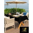 thumbnail image 5 of Outdoor Tablecloths with Umbrella Hole & Zipper, Sunflower Rectangle Tablecloth 52x70 Inch, Vintage Botanical Waterproof Table Cloth, Patio/Pool/Picnic Table Covers, 5 of 8