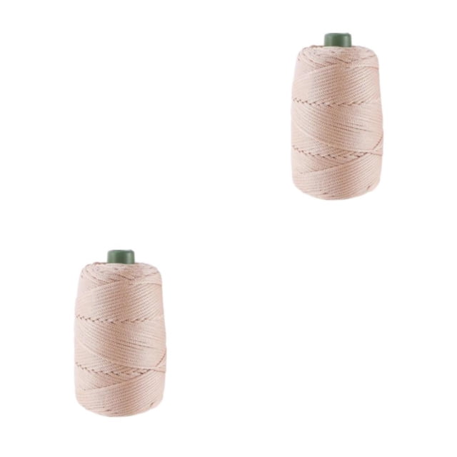 relayinert Breathable Thread For DIY Projects Wide Application And Soft Texture Exquisite Craft Crochet Yarn 03 Khaki White 2Set