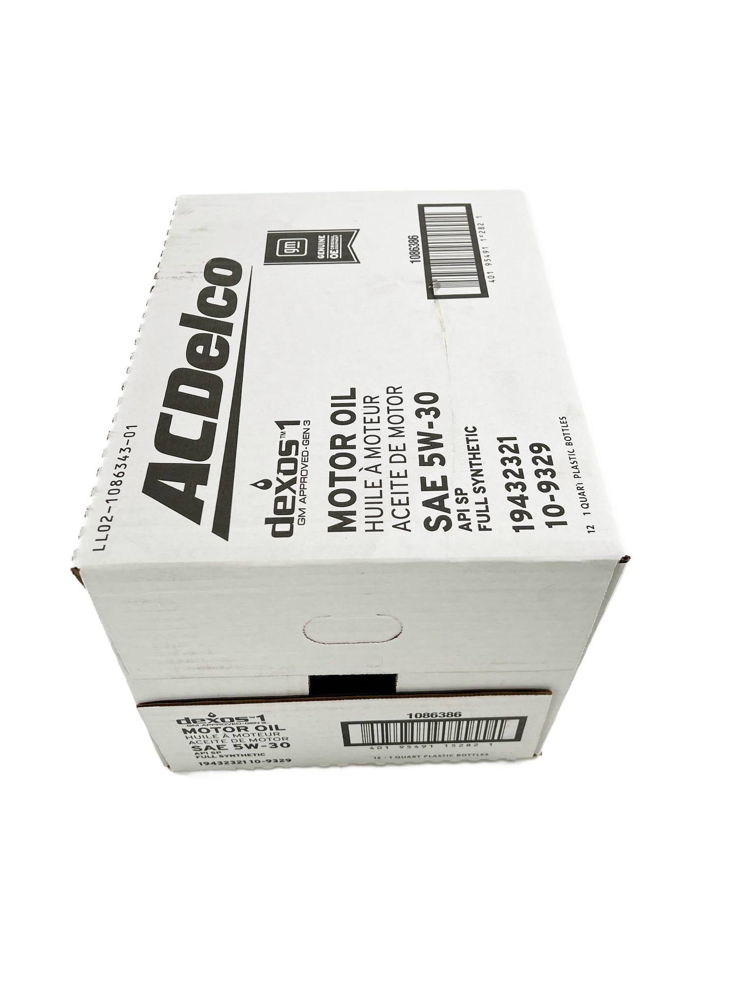 ACDelco 5W30 Full Synthetic Dexos1 GEN 3 Motor Oil Case of 12 Quarts